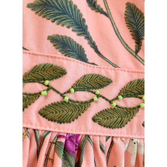 Agua by Agua Bendita Pacifico Pink Midi Dress Size Small - Picture 7 of 8